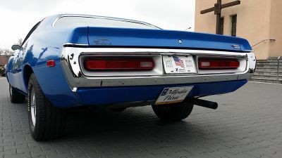 Samochód do ślubu - Skoczów niebieski Dodge Charger 