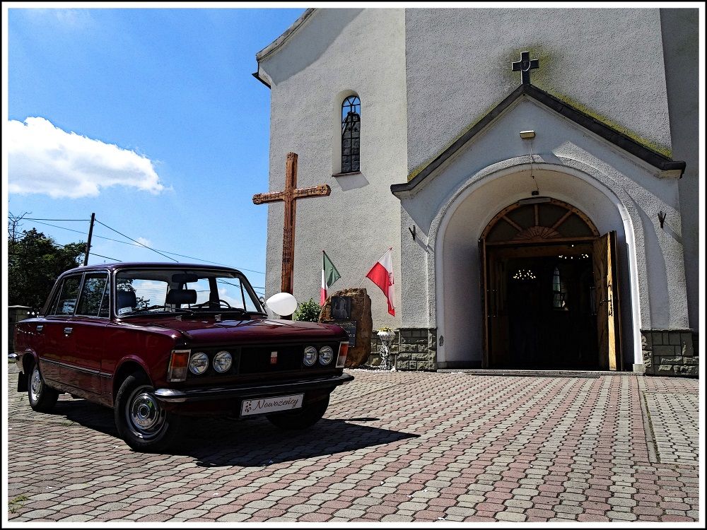 Samochód do ślubu - Szczyrk czerwony Fiat POLSKI FIAT 125p '77 1500