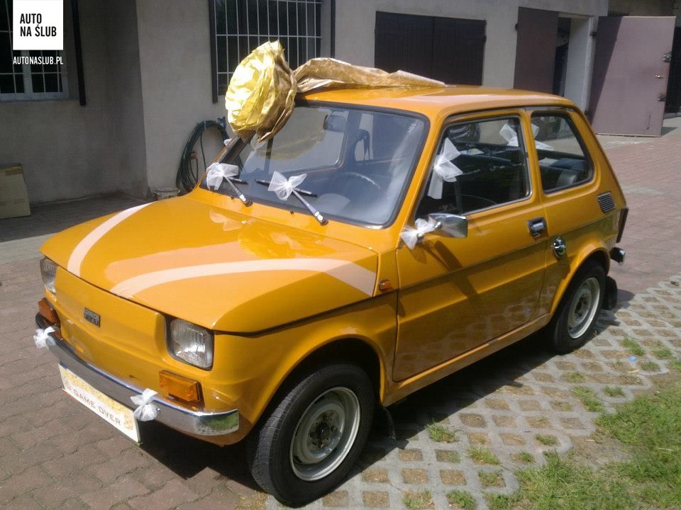 Fiat 126p 650 Auto do ślubu, samochód do ślubu