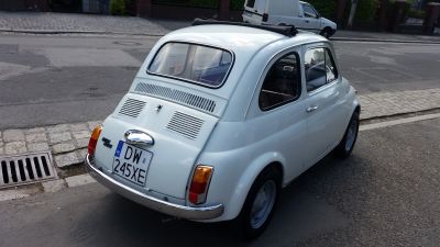 Samochód do ślubu - Wrocław biały Fiat 500L 500