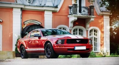Samochód do ślubu - Gorlice czerwony Ford Mustang V4