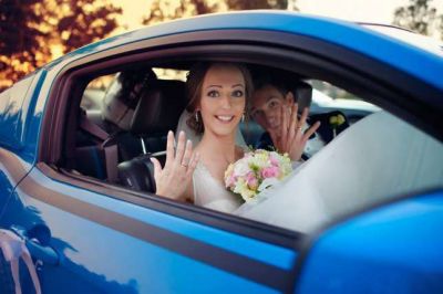 Samochód do ślubu - Legionowo niebieski Ford Mustang V8