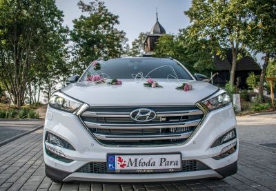 Samochód do ślubu - Swarzędz biały Hyundai Tucson Go+ 