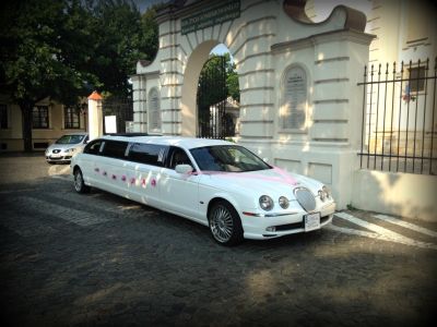 Samochód do ślubu - Łódź biały Jaguar S 