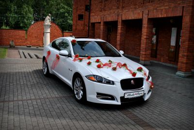 Samochód do ślubu - Szczyrk biały Jaguar XF 