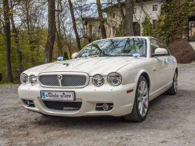 Samochód do ślubu - Kraków biały Jaguar XJ X358 