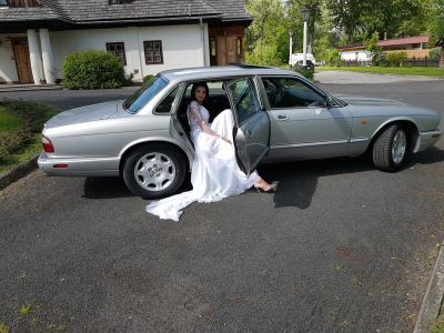 Samochód do ślubu - Przeworsk srebrny Jaguar x308 4000