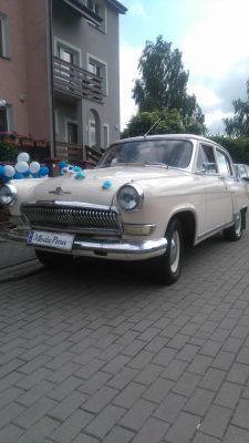 Samochód do ślubu - Augustów biały Klasyk Wołga gaz 21 