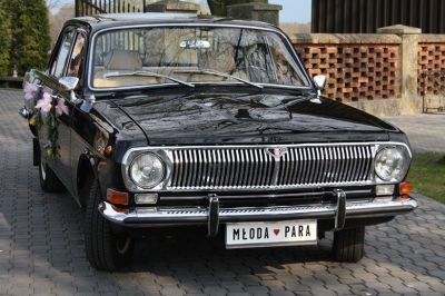 Samochód do ślubu - Łódź czarny Klasyk Wołga GAZ 24 