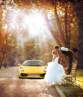 Samochód do ślubu - Oświęcim żółty Lamborghini Gallardo 50