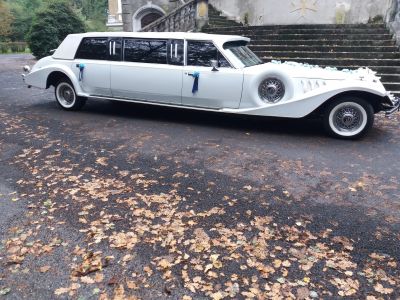Samochód do ślubu - Bogucin Duży biały Lincoln Excalibur 5,0 v8