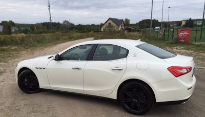 Samochód do ślubu - Zielona Góra biały Maserati Ghibli 3.0 V6 275KM
