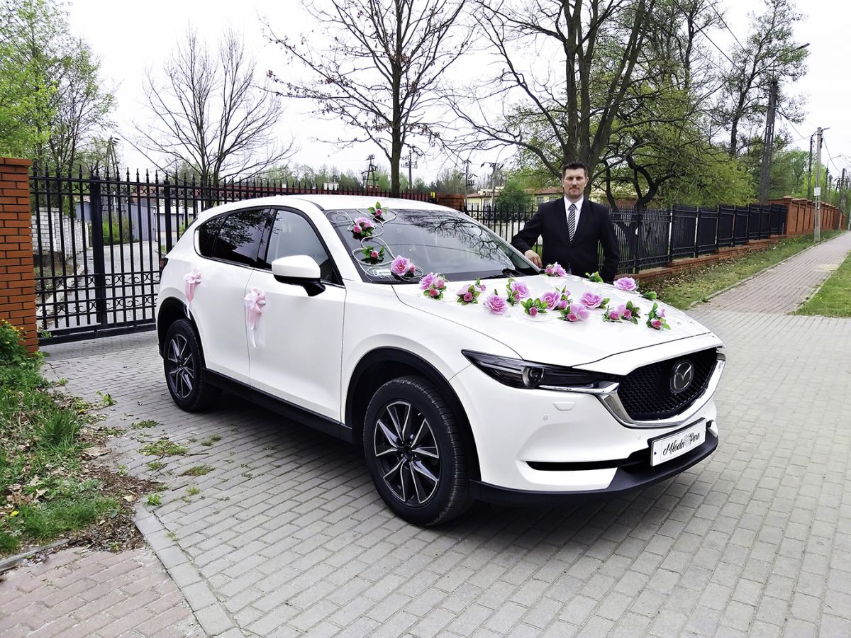 Samochód do ślubu - Leszno biały Mazda CX-5 2,5