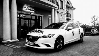 Samochód do ślubu - Siewierz biały Mazda 6  2.0