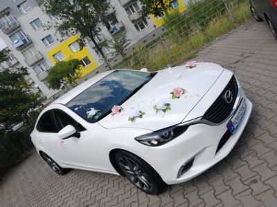 Samochód do ślubu - Ruda Śląska biały Mazda 6  