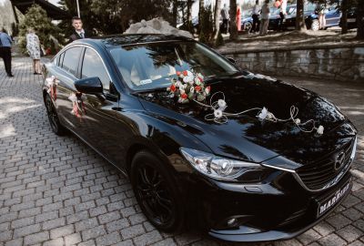 Samochód do ślubu - Katowice czarny Mazda 6  2.0