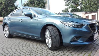 Samochód do ślubu - Grudziądz niebieski Mazda 6  2.0