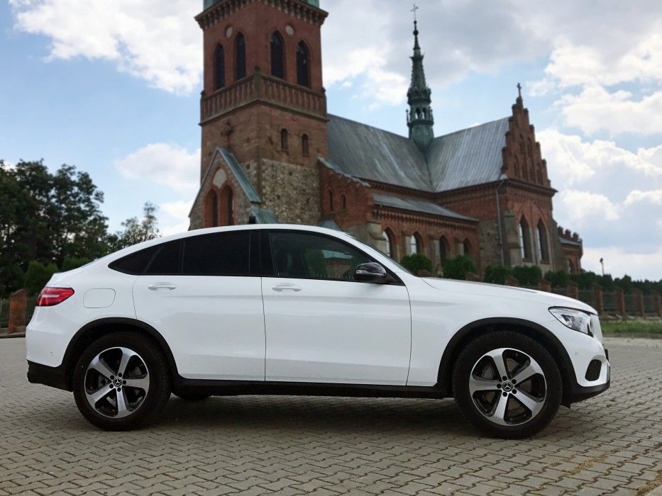 Samochód do ślubu - Białystok biały Mercedes-Benz GLC Coupe 2018 AMG 2,2