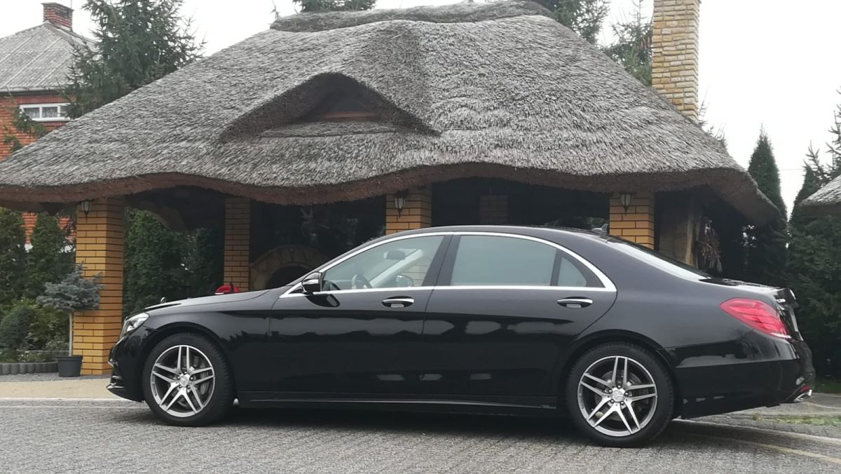 Samochód do ślubu -  czarny Mercedes-Benz S long 3000