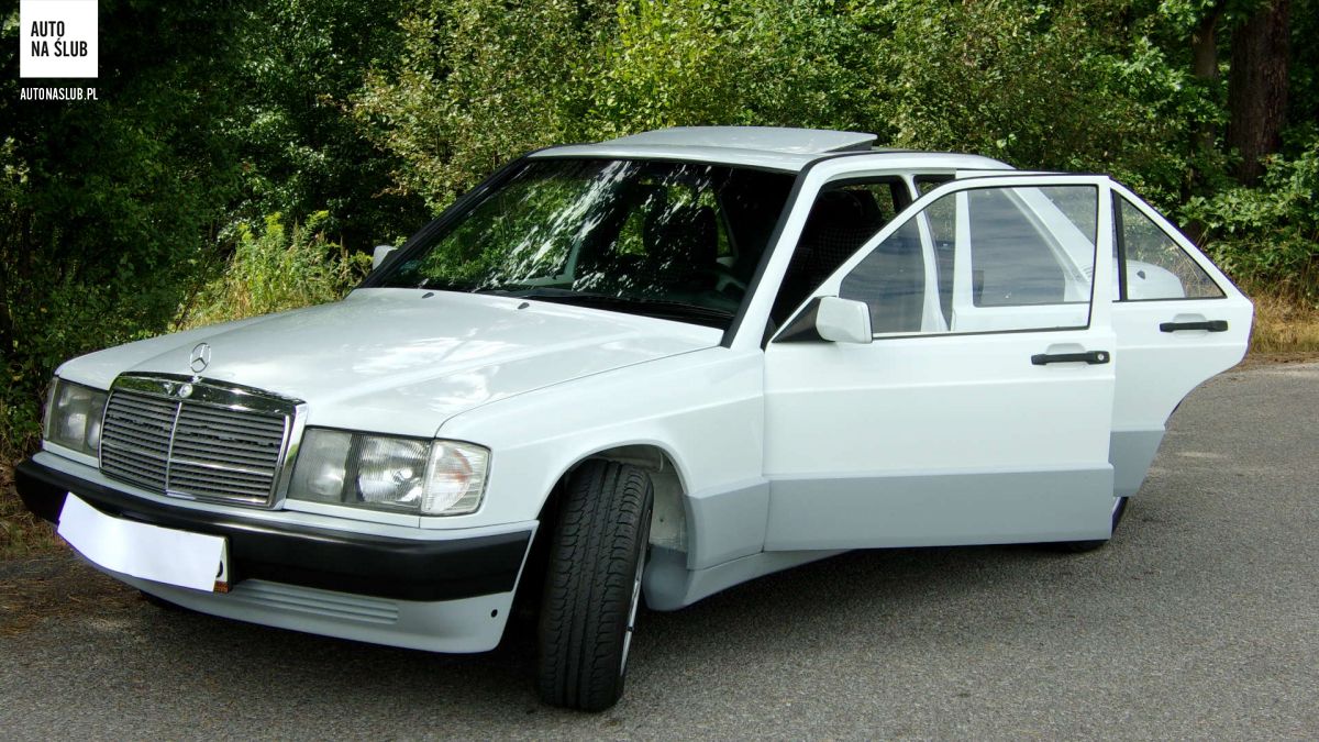 MercedesBenz 190E 1,8 Auto do ślubu, samochód do ślubu