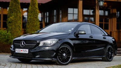 Samochód do ślubu - Kraków czarny Mercedes-Benz CLA Edition  pakiet AMG