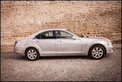 Samochód do ślubu - Nowy Sącz srebrny Mercedes-Benz S -Klasa 