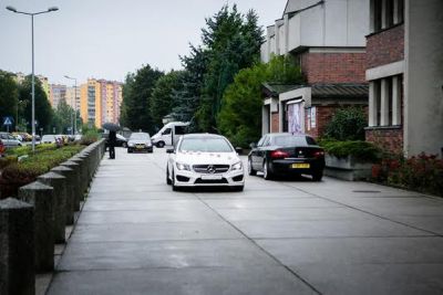 Samochód do ślubu - Oświęcim biały Mercedes-Benz CLA AMG LINE 