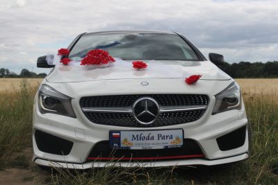 Samochód do ślubu - Wrocław biały Mercedes-Benz CLA 