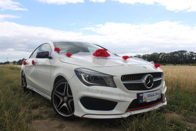 Samochód do ślubu - Wrocław biały Mercedes-Benz CLA 
