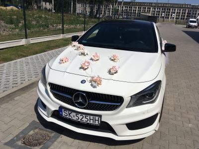 Samochód do ślubu - Oświęcim biały Mercedes-Benz CLA AMG LINE 