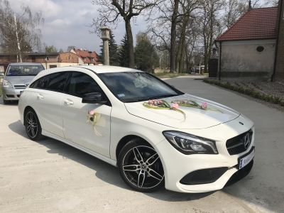 Samochód do ślubu - Poznań biały Mercedes-Benz CLA Shooting brake 180