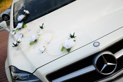 Samochód do ślubu - Gliwice biały Mercedes-Benz CLS 3.0