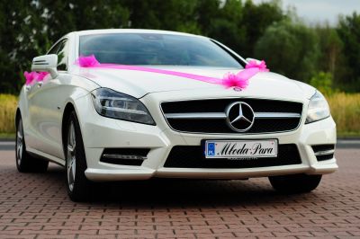Samochód do ślubu - Gliwice biały Mercedes-Benz CLS 3.0