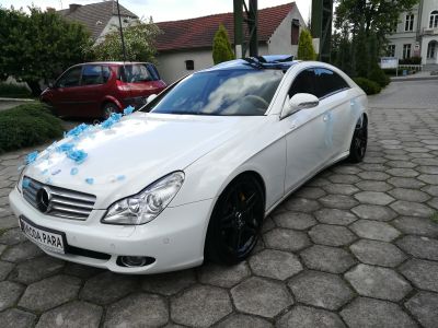 Samochód do ślubu - Zielona Góra biały Mercedes-Benz CLS 5,5