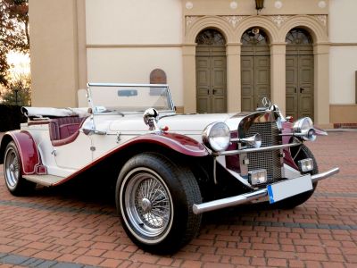 Samochód do ślubu - Rogozno biały Mercedes-Benz Gazelle 1929 
