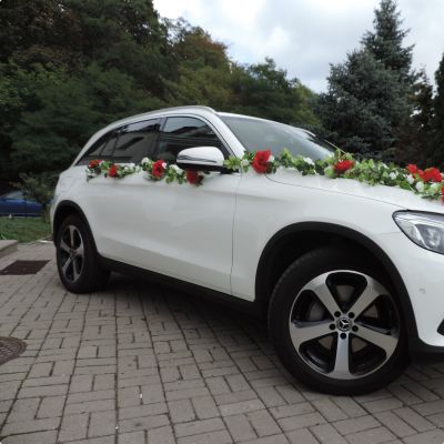 Samochód do ślubu - Bydgoszcz biały Mercedes-Benz GLC 2.5