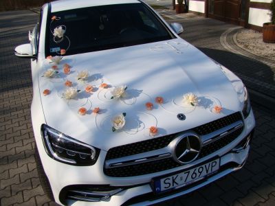 Samochód do ślubu - Świętochłowice biały Mercedes-Benz GLC Coupe AMG 4Matic 