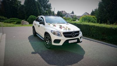 Samochód do ślubu - Lubojenka biały Mercedes-Benz GLE 450 AMG Coupe  43