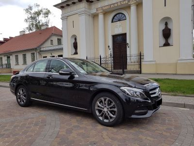 Samochód do ślubu - Łódź czarny Mercedes-Benz C Klasa 