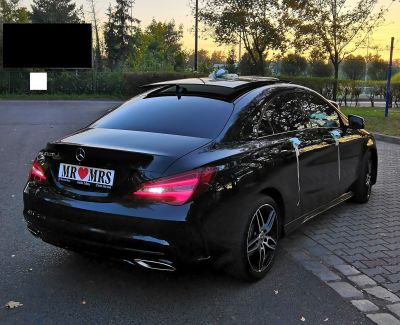 Samochód do ślubu - Wrocław czarny Mercedes-Benz CLA 