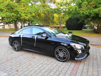 Samochód do ślubu - Wrocław czarny Mercedes-Benz CLA 