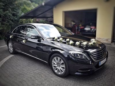 Samochód do ślubu - Kraków czarny Mercedes-Benz S 