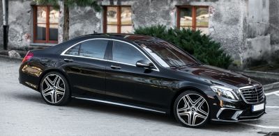 Samochód do ślubu - Warszawa czarny Mercedes-Benz S-klasa 