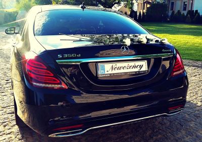 Samochód do ślubu - Siedlce czarny Mercedes-Benz S Klasa 350