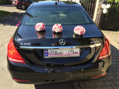 Samochód do ślubu - Bytom czarny Mercedes-Benz S klasa Brabus 3.0