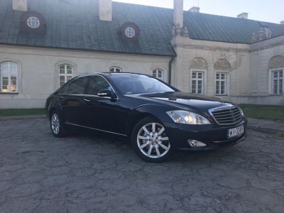 Samochód do ślubu - Warszawa czarny Mercedes-Benz S600L (W221) S600L