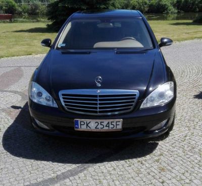 Samochód do ślubu - Kalisz czarny Mercedes-Benz W221 3,2