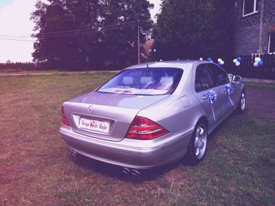 Samochód do ślubu - Tychy srebrny Mercedes-Benz W220 