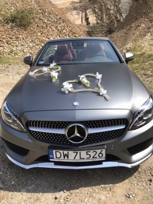 Samochód do ślubu - Warszawa szary Mercedes-Benz C 300 AMG 300KM