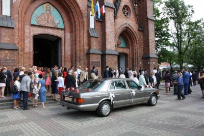 Samochód do ślubu - Warszawa szary Mercedes-Benz S-Klasa W126 